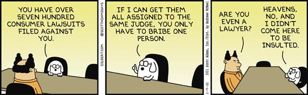 Bribe One Judge - Dilbert by Scott Adams